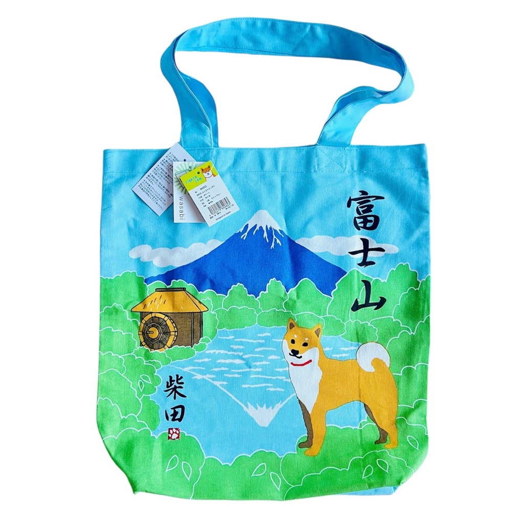 Shibata San & Mount Fuji Cotton Tote Bag